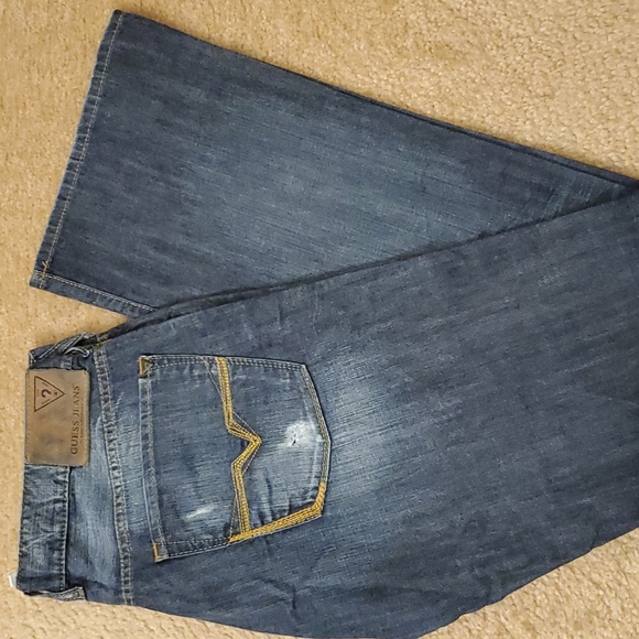 Guess Mens Falcon Slim Boot Jeans 36x32 